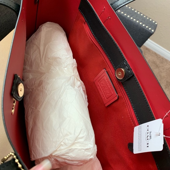 Coach Leather Avenue Tote - Black - Picture 6 of 6